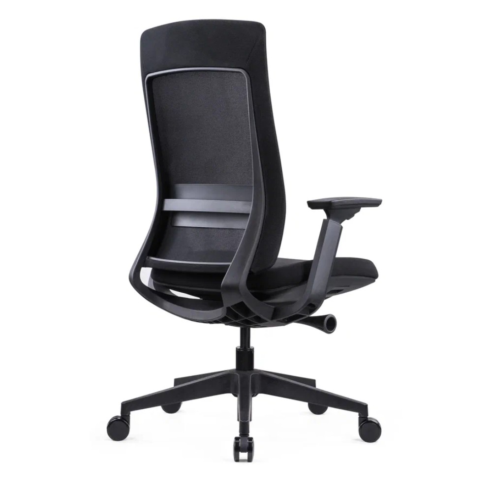 Кресло компьютерное SitZone E-VL002B, сетка, ткань, пластик, черный - 4