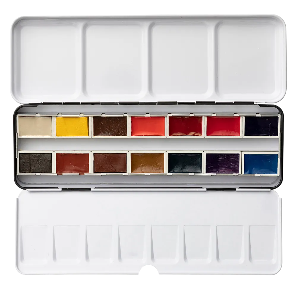 Краски акварельные "Aquarius. Mixing Palette", 14 цветов, кюветы