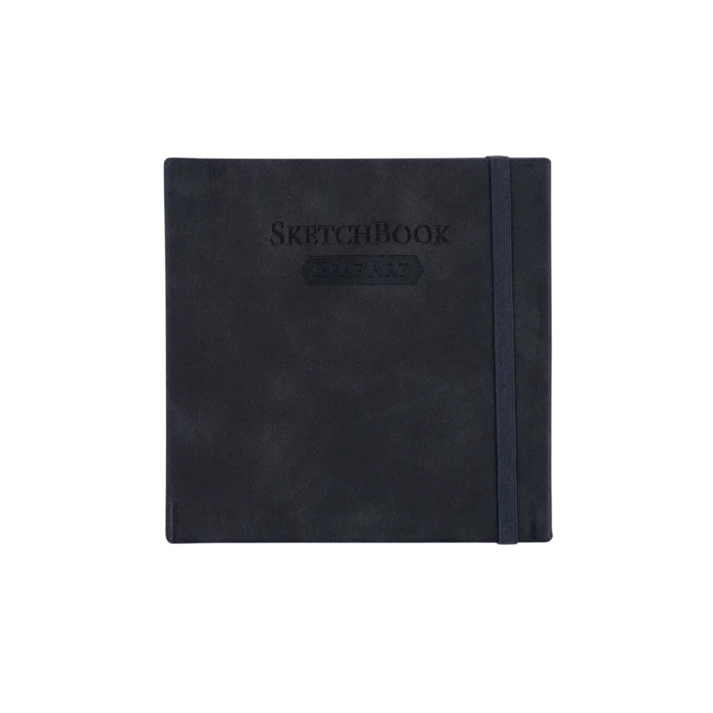 Скетчбук для графики "GrafArt white", 40 листов, 12х12 см, 160 г/м2, черный