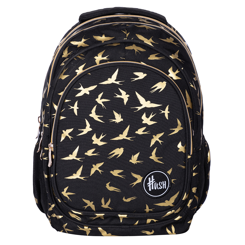 Рюкзак молодежный "Hash golden birds", чёрный