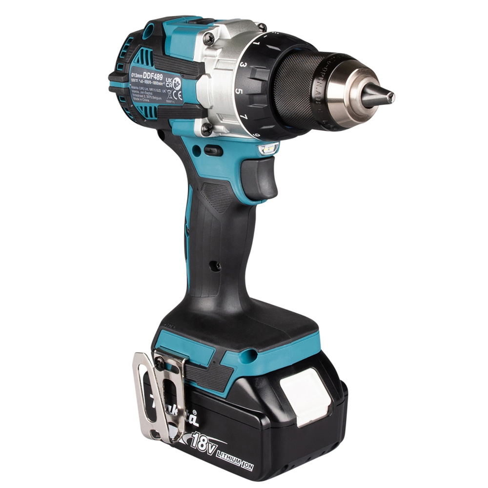 Дрель-шуруповерт аккумуляторная MAKITA DDF489RTJ, 18 В, 73 Нм, 5.0Ачx2, MakPac 2 - 10