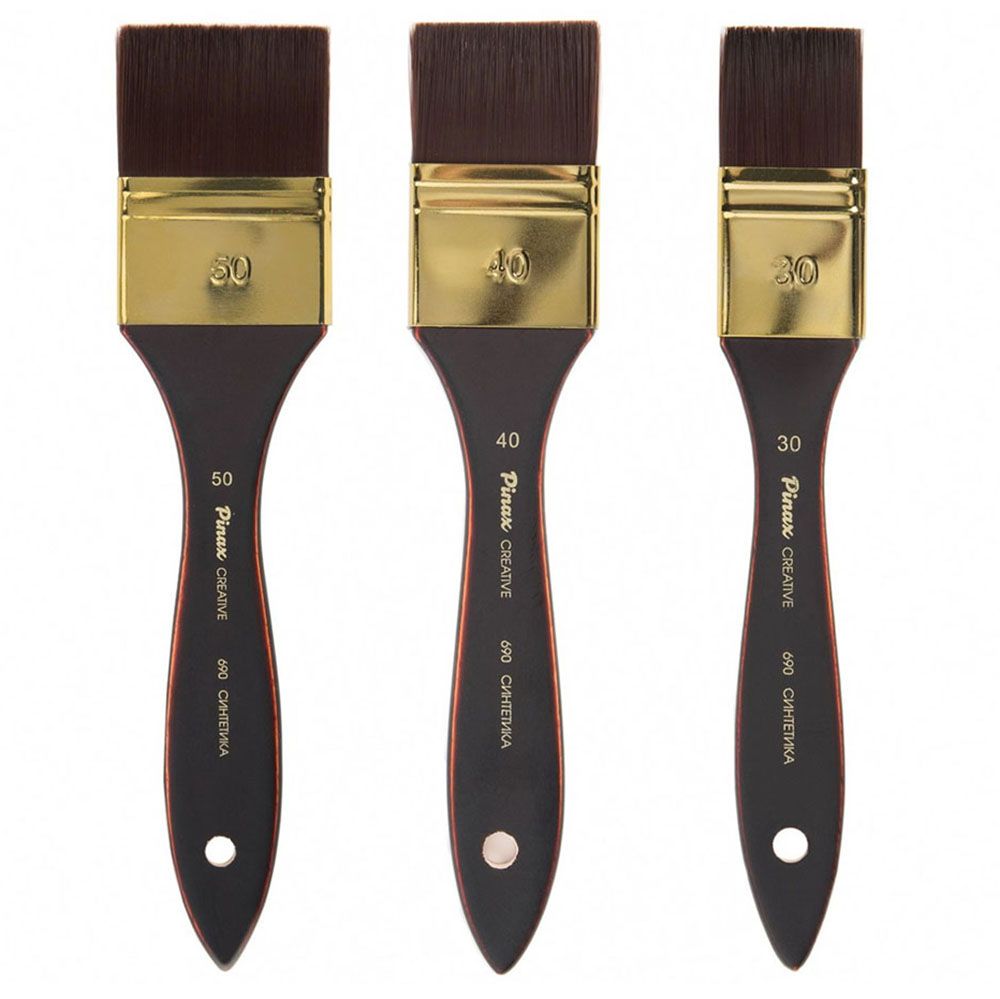 Кисть для рисования "Pinax Creative" синтетика жесткая, флейц