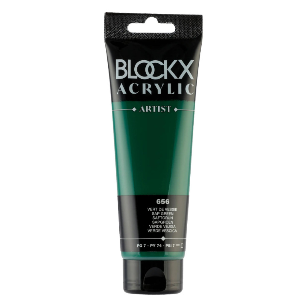 Краски акриловые "Blockx", 656 травяной зеленый, 120 мл