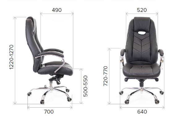 Кресло для руководителя EVERPROF "DRIFT PU", экокожа, металл, черный - 5