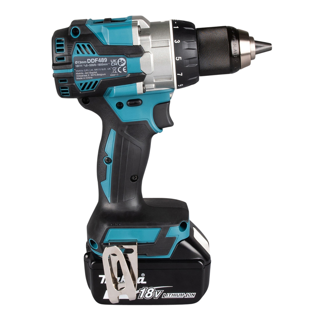 Дрель-шуруповерт аккумуляторная MAKITA DDF489RTJ, 18 В, 73 Нм, 5.0Ачx2, MakPac 2 - 9