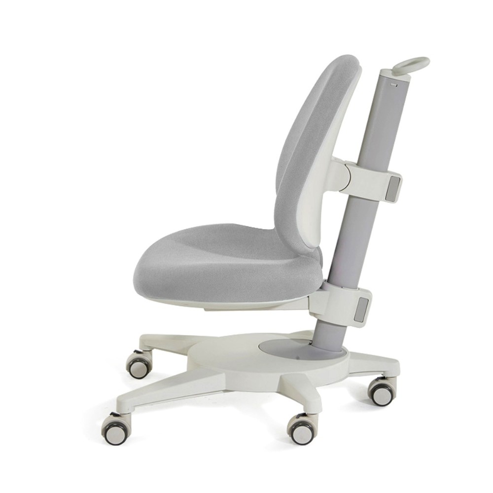 Кресло детское Ergosmart Gulliver, ткань, пластик, корпус белый, с чехлом салатовым, серый