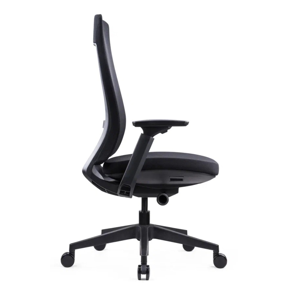 Кресло компьютерное SitZone E-VL002B, сетка, ткань, пластик, черный - 3