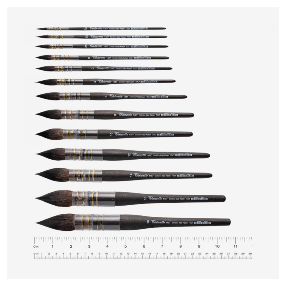 Кисть для рисования "Tintoretto", имитация белки, круглая, №6 - 3