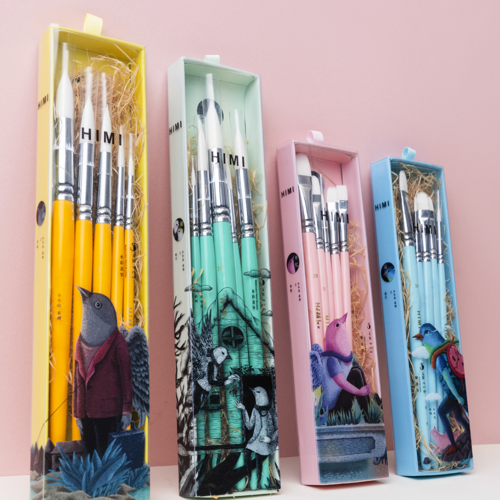 Набор кистей для рисования "Himi Miya Little Bird", синтетика, 5 шт - 10