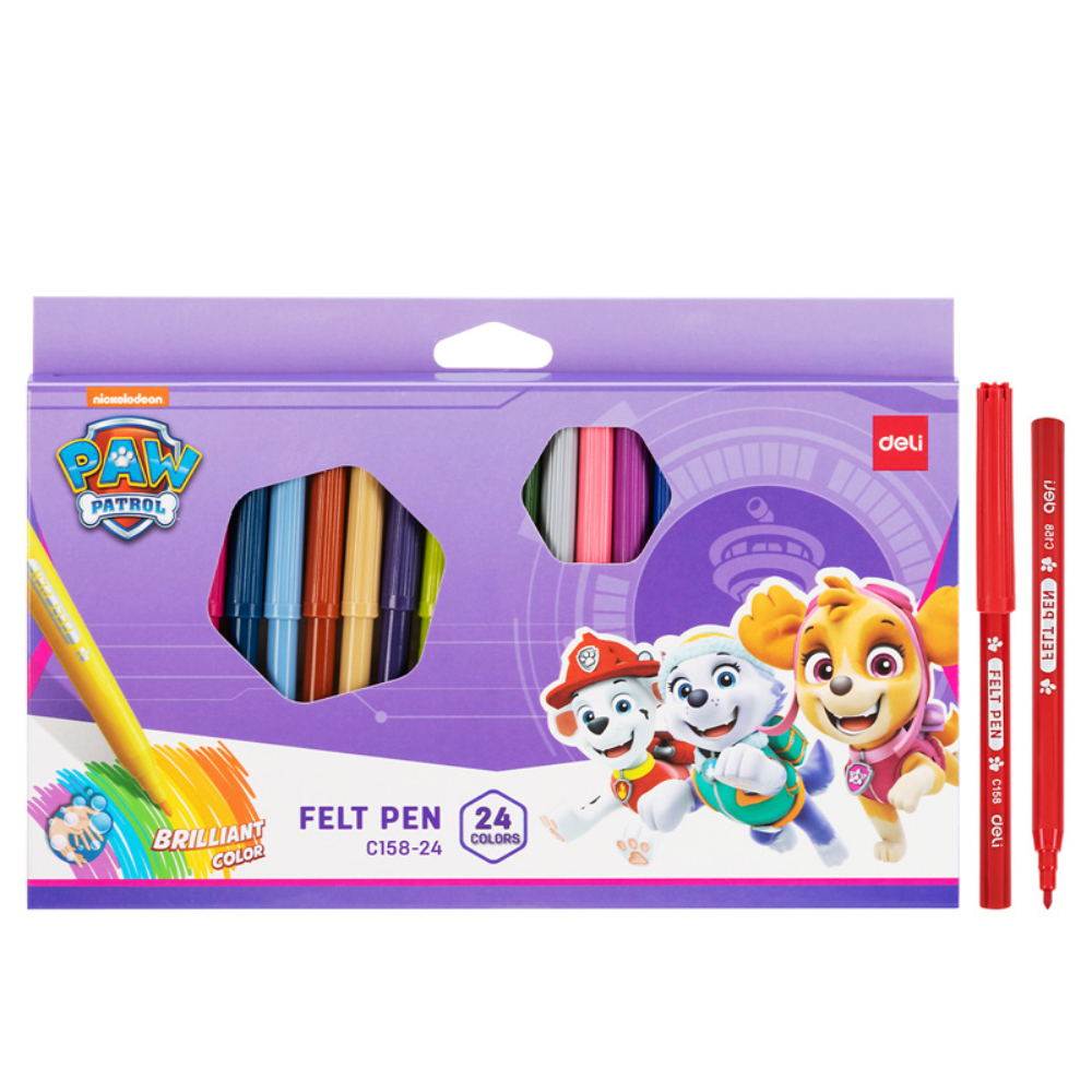 Фломастеры Deli "Paw Patrol", 24 штуки