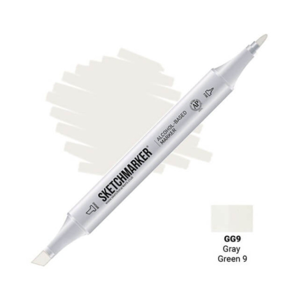 Маркер художественный "Brushmarker", двухсторонний, GG9 серо-зеленый 9