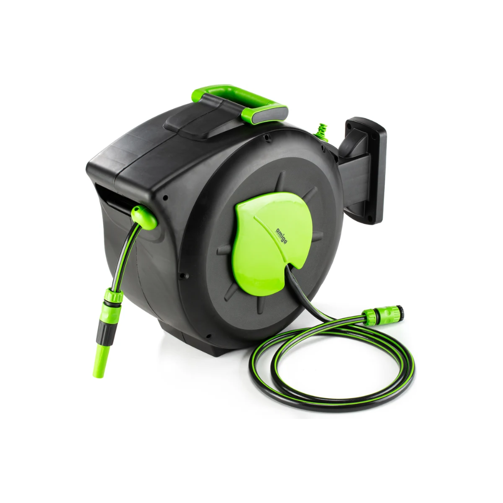 Шланг поливочный Amigo Grande 79668, на катушке, с коннектором, 1/2", 30 м