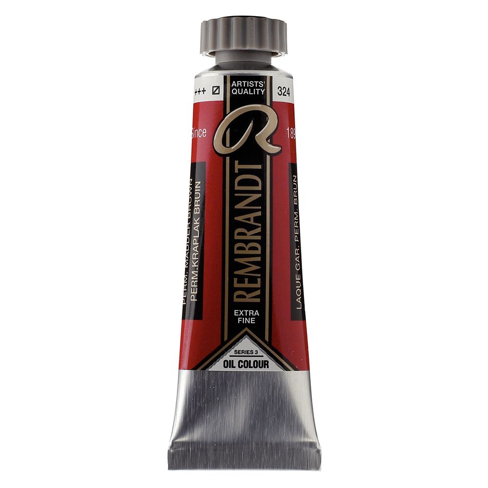 Краски масляные "Rembrandt", 324 краплак коричневый прочный, 15 мл, туба