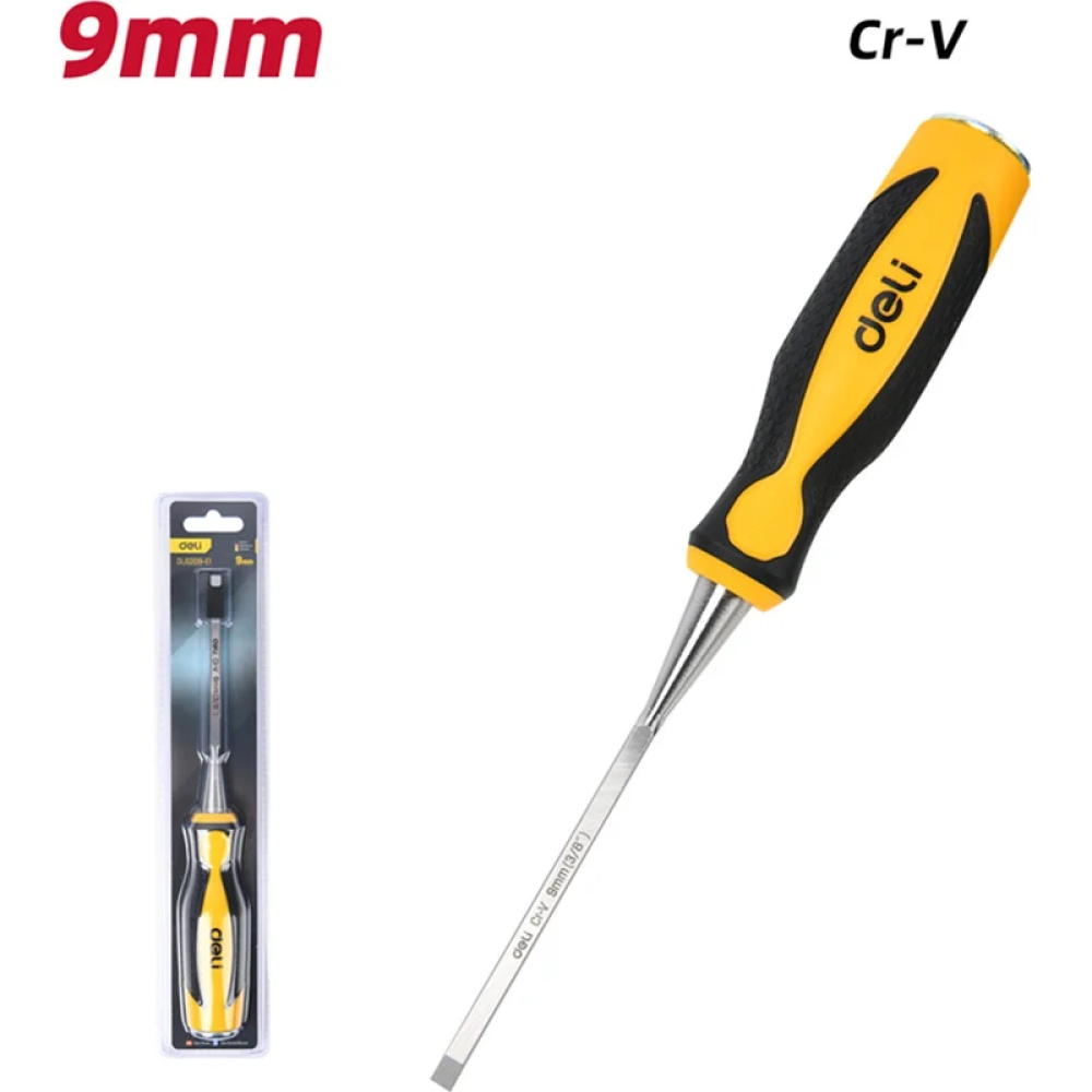 Стамеска "Deli" 9 мм, желтый