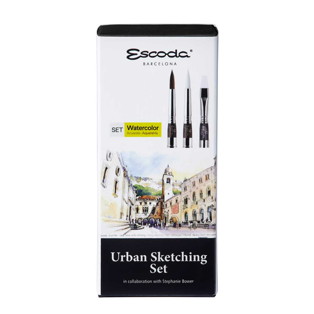 Набор кистей "Escoda. Urban sketching set", 3 шт, складные 