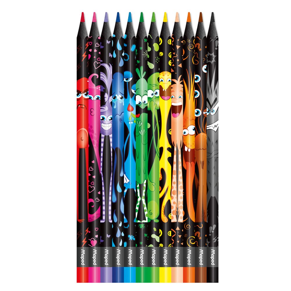 Цветные карандаши Maped "Color' Peps Monster", 12 цветов