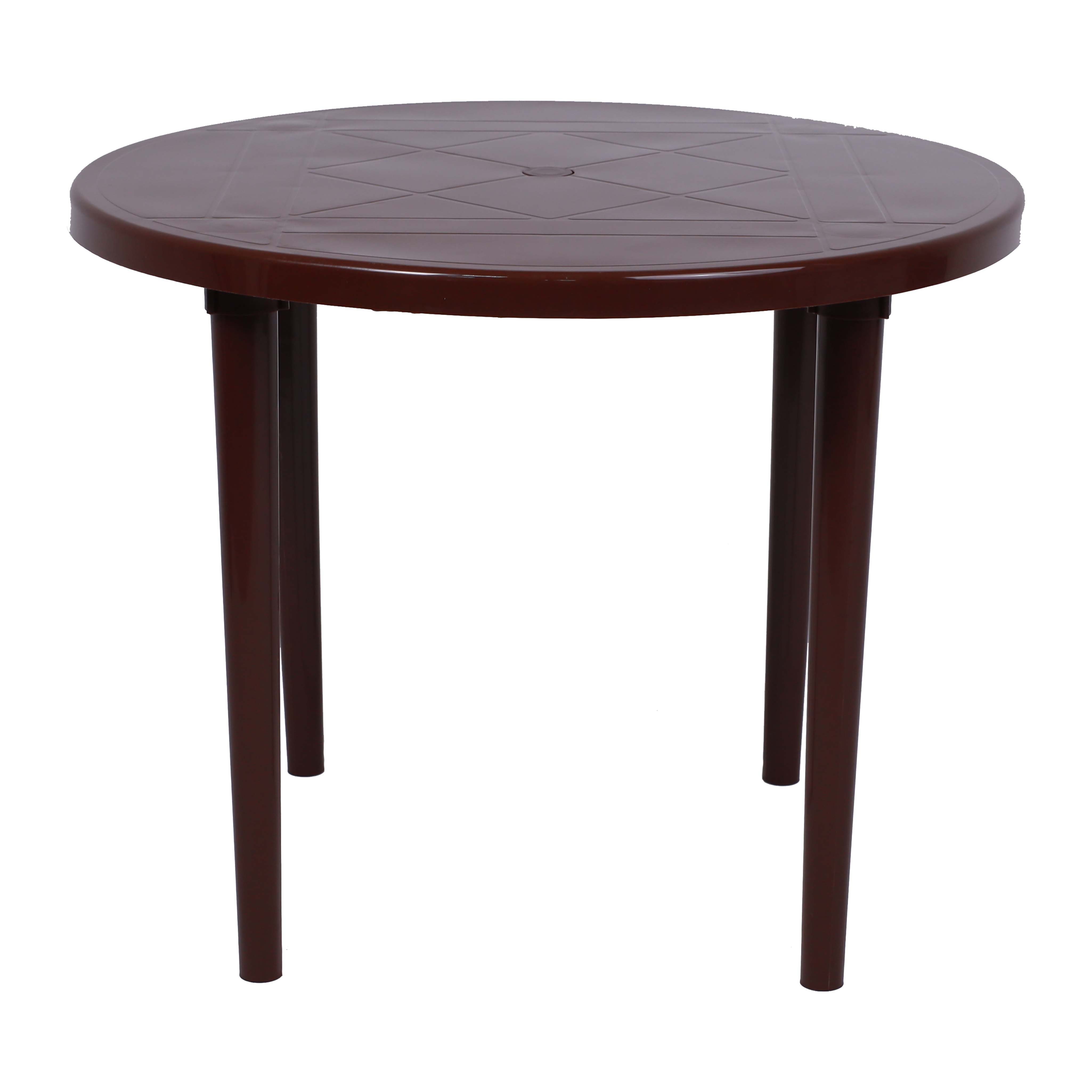 Стол круглый, 900х900х710 мм, пластик, шоколадный
