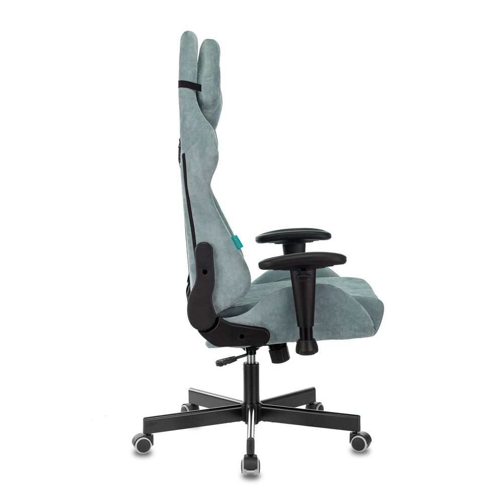 Кресло игровое Бюрократ VIKING "KNIGHT LT28 FABRIC", ткань, металл, серо-голубой  - 2