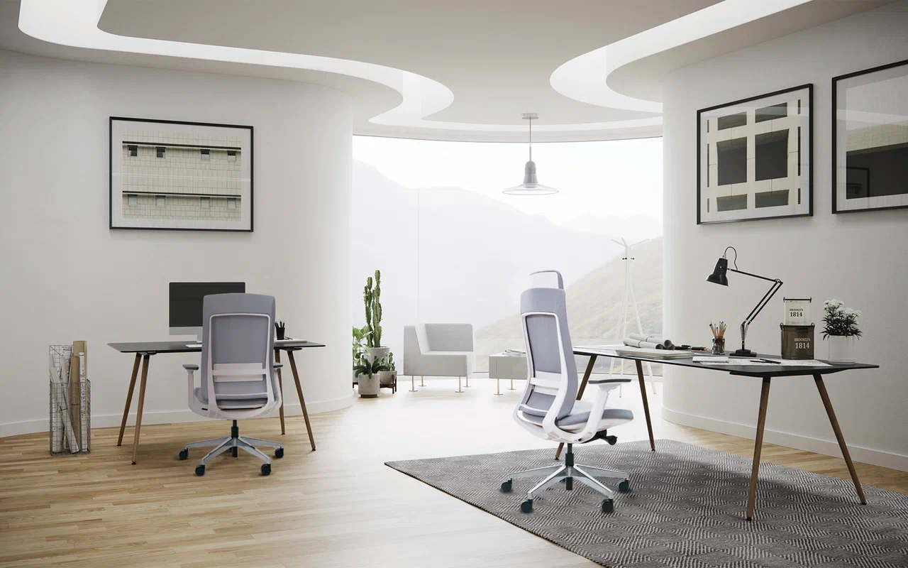 Кресло компьютерное SitZone E-VL002B, сетка, ткань, пластик, черный - 19