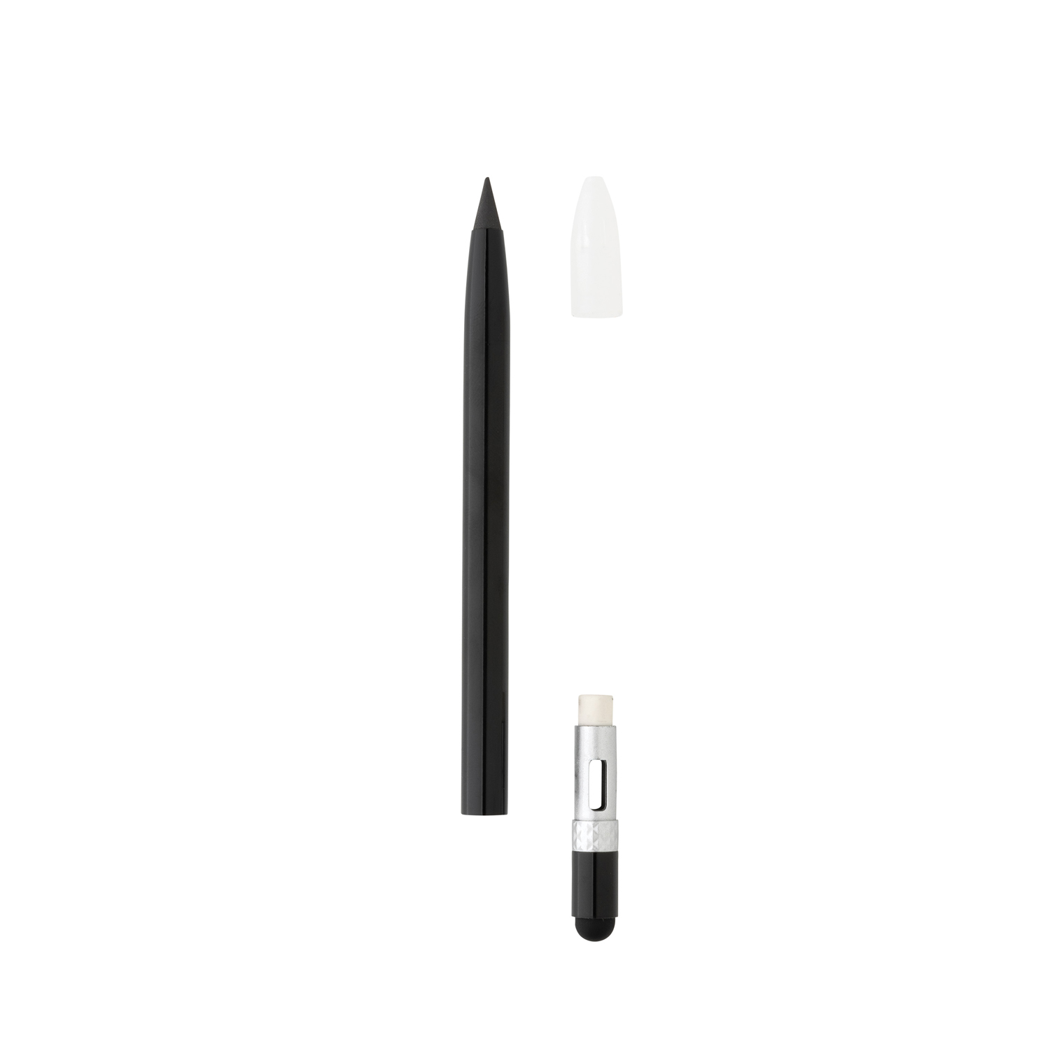 Карандаш вечный XD Collection "P611.127", алюминий, с ластиком, черный - 3