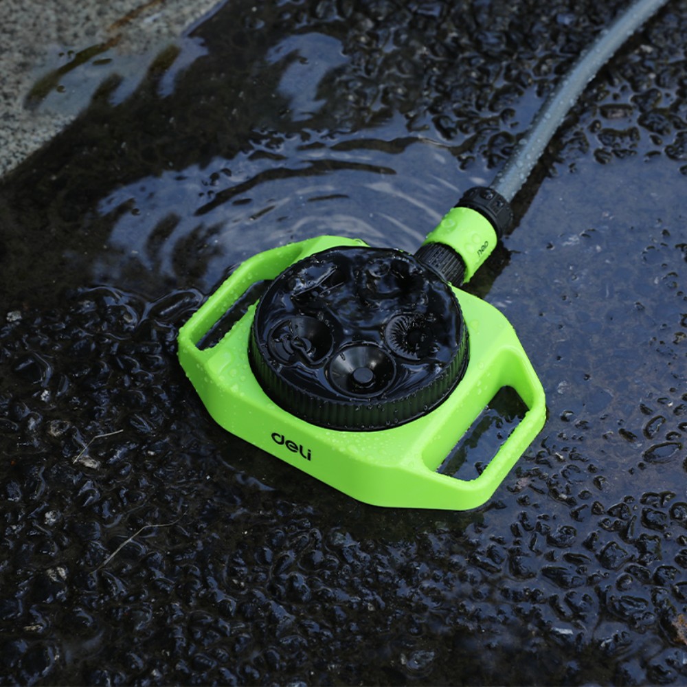 Дождеватель-разбрызгиватель Deli GS EDL581300, 3/4", 5 функций, круговой, ударопрочный пластик, черный, зеленый - 5