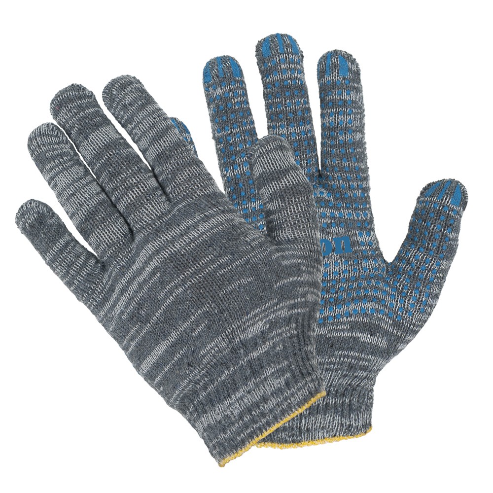 Перчатки трикотажные х/б, с ПВХ покрытием Точка из 6-и нитей