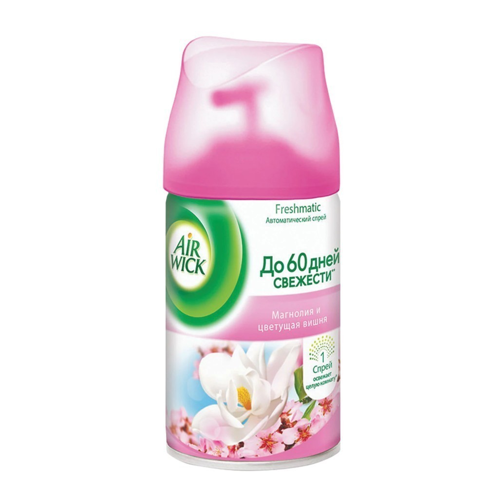 Освежитель воздуха Air Wick FreshMatic, сменные аэрозольные баллоны, розовая магнолия и цветущая вишня, 250 мл - 4