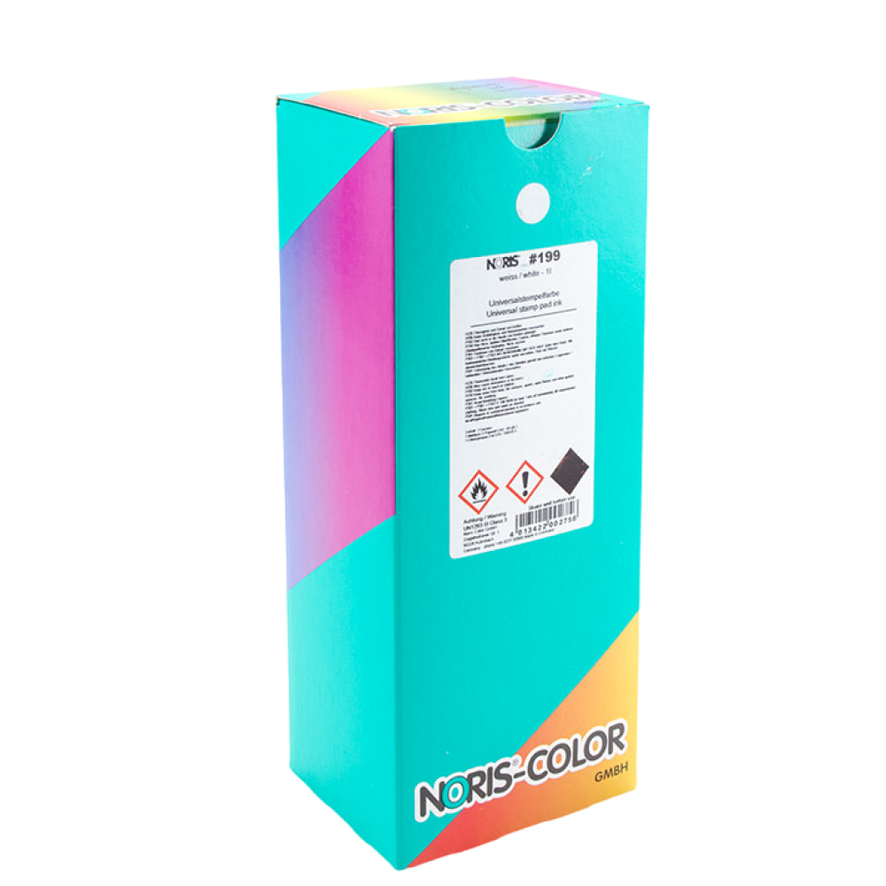 Краска штемпельная универсальная "Noris 199", 1 л, белый