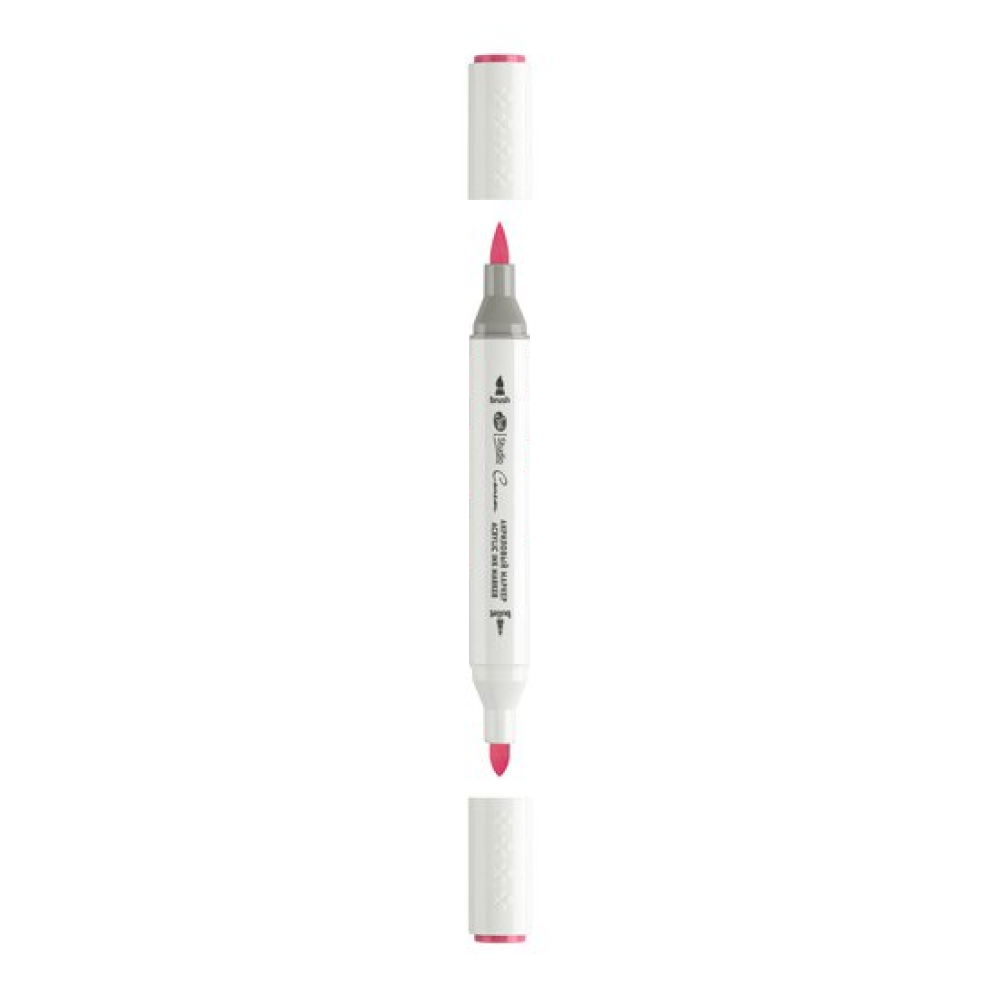 Маркер акриловый "Сонет", двусторонний, красный тёмный