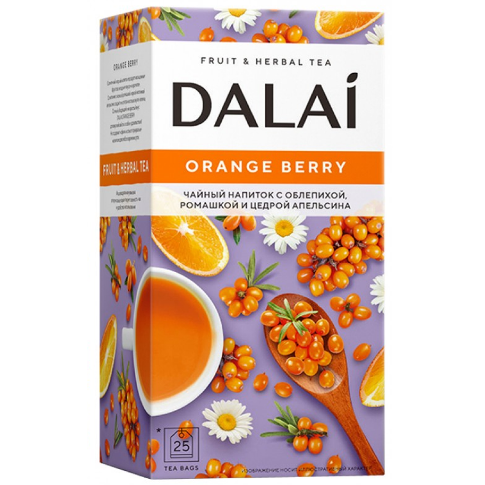 Чайный напиток "Dalai" Orange berry, 25 пакетиков х 1.2 г