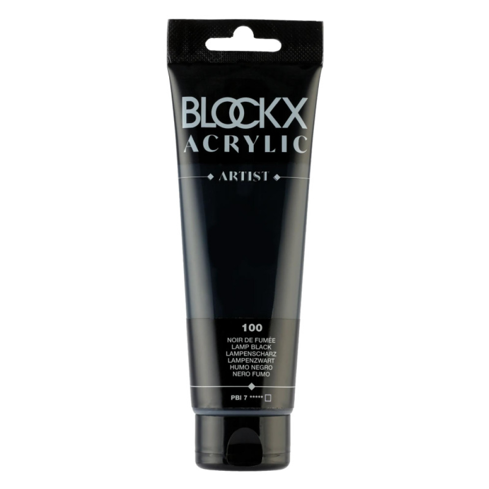 Краски акриловые "Blockx", 100 сажа газовая, 120 мл