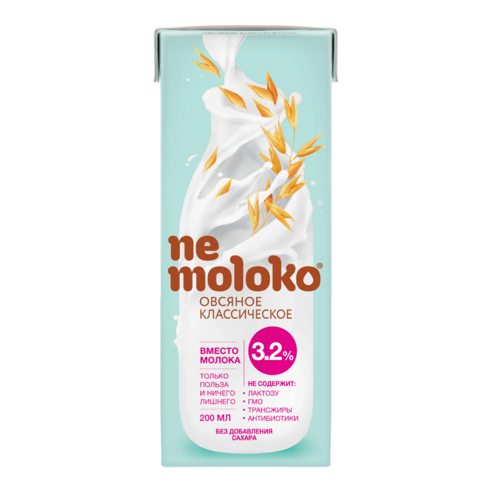 Напиток овсяный Nemoloko "Классический", 0.2 л.