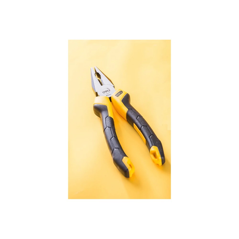 Плоскогубцы Deli YS EDL2007Z, 180 мм., желтый, черный