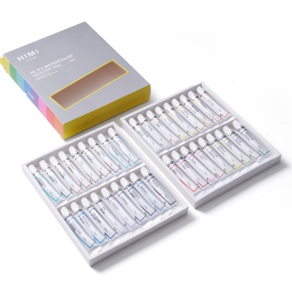 Краски акварельные "Himi Miya", 36 цветов, тубы