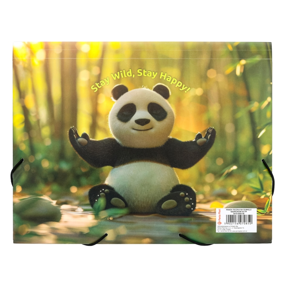 Папка на резинках "Panda", 15-34 мм., пластик - 2