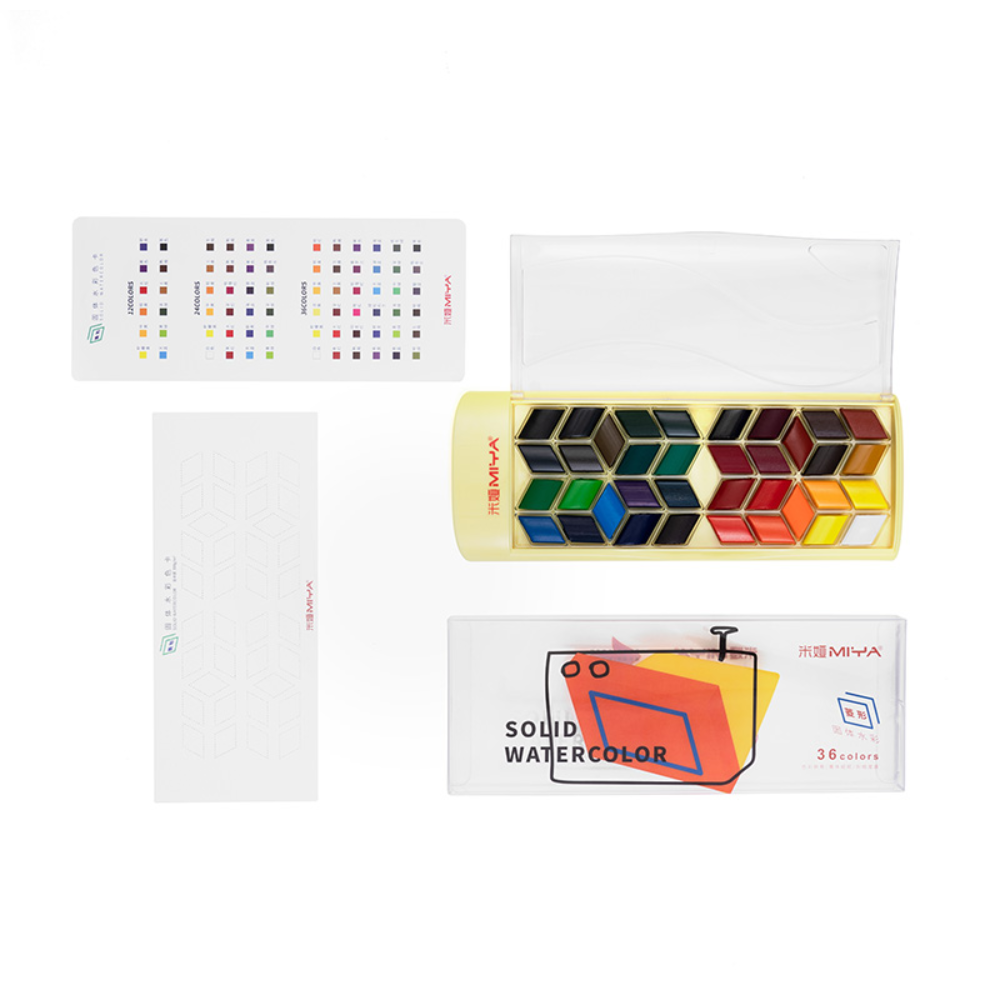 Набор красок акварельных "Himi Rhombus", 36 цветов, кюветы