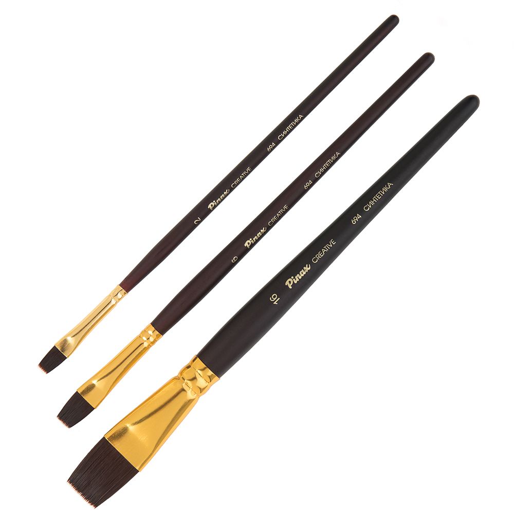 Кисть для рисования "Pinax Creative" синтетика жесткая, плоская