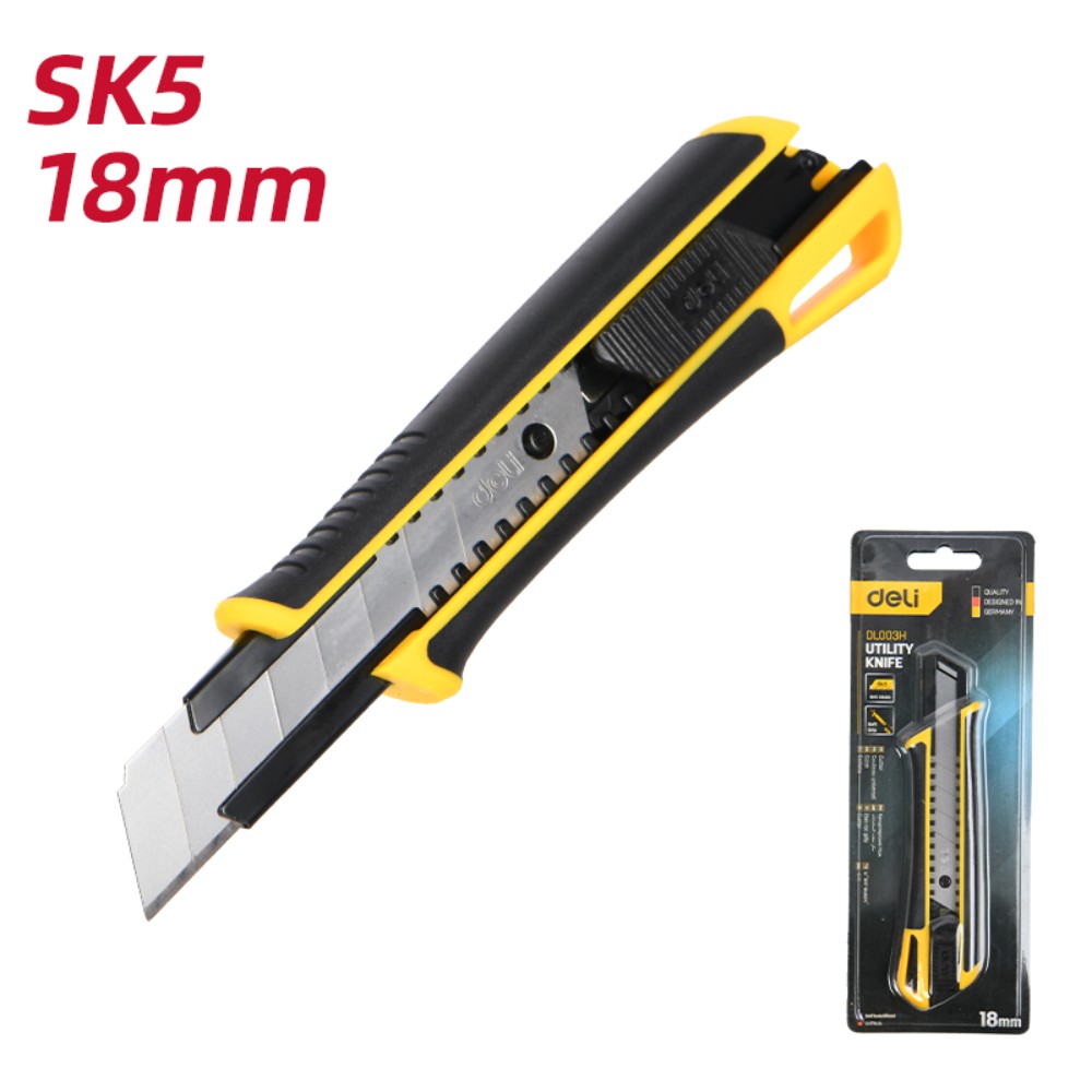 Нож универсальный "Deli DL003H", 18 мм, усиленный
