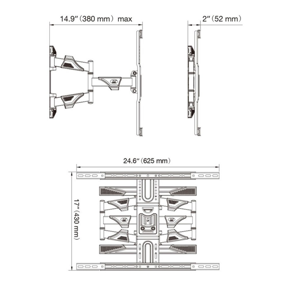Кронштейн для телевизора NB P6, черный - 11