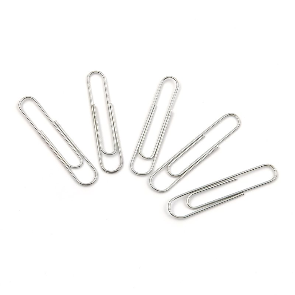 Скрепки "OF", 50 мм, 100 шт., серебристый