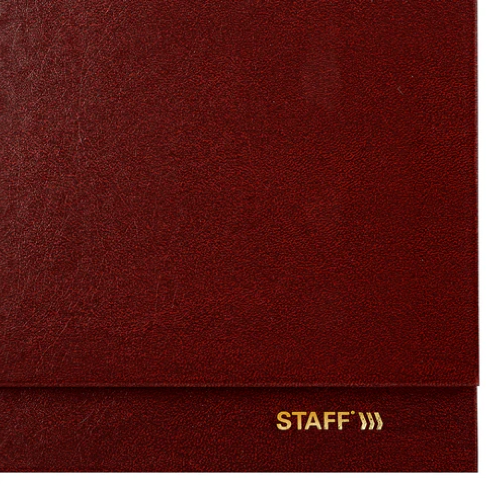 Планинг датированный "Staff" на 2027 год, 300х130 мм, 128 страниц, линейка, бордовый - 3