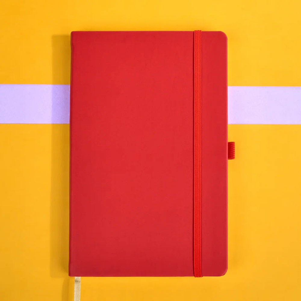 Блокнот "Appeel royal red delicious", А5, 96 листов, линейка, на резинке, красный