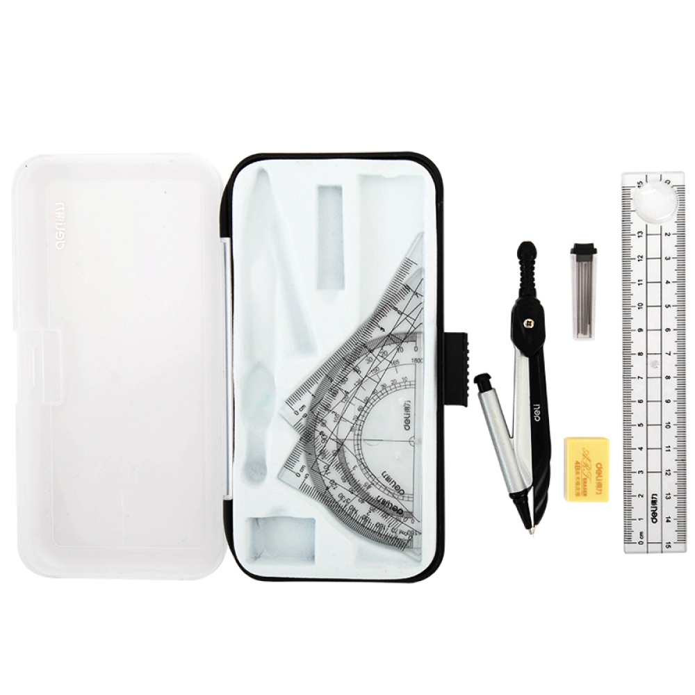 Набор для черчения "Deli 72150", серебристый