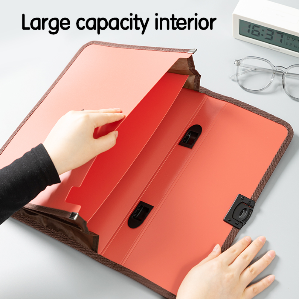 Портфель на 2 деления Deli, пластик, 2, ассорти