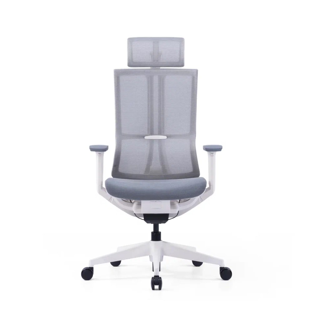 Кресло для руководителя SitZone E-303-001A-P1-WH, сетка, пластик, серый, -30%
