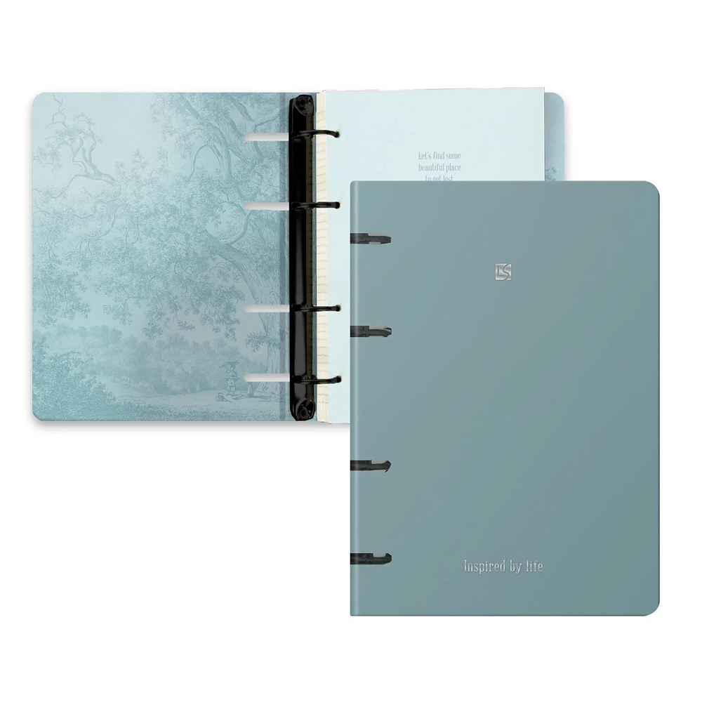 Тетрадь "Floreale. Smoky Sky", А5, 120 листов, клетка, голубой