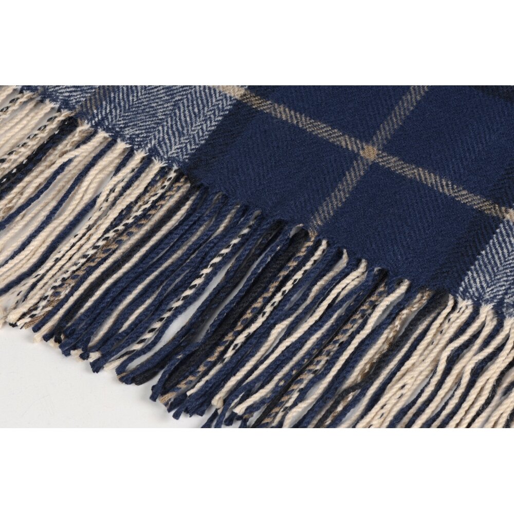 Плед "Tartan", 110х174 см, акрил, синий