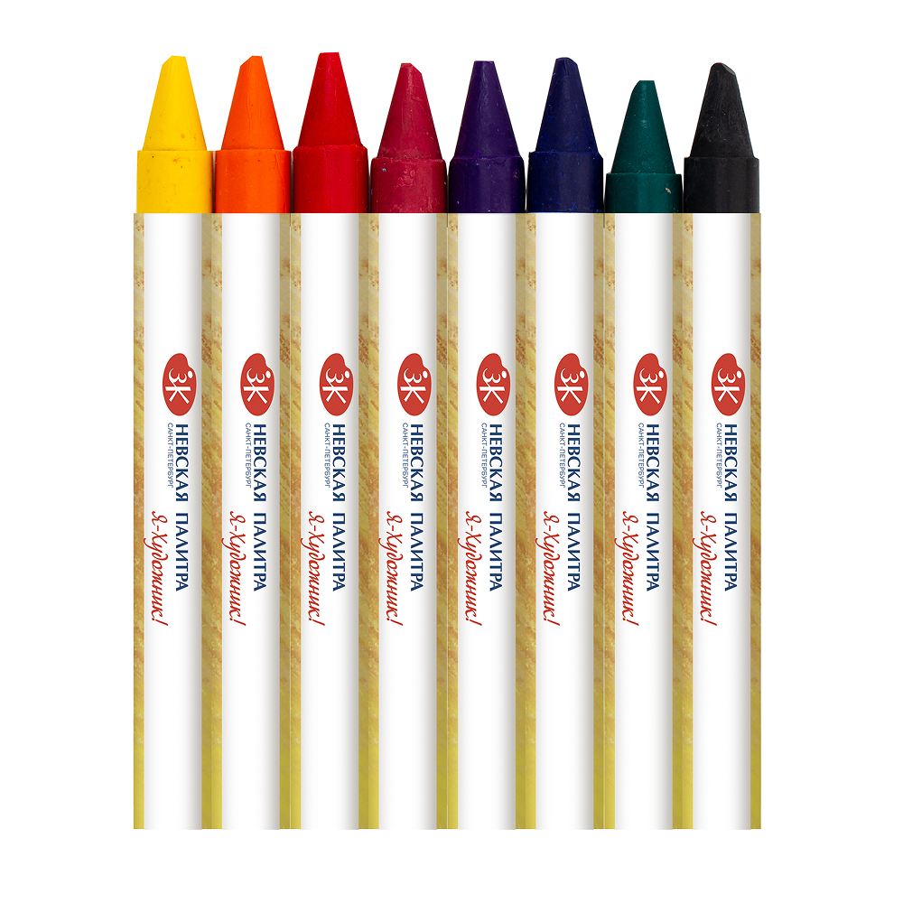 Мелки восковые "Я-Художник!", 8 шт 