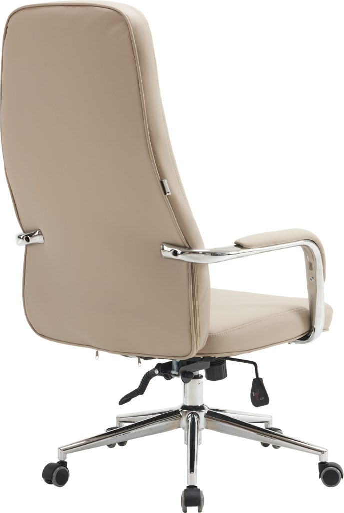 Кресло д/руководителя EVERPROF Vesta экокожа, бежевый, крестов. хром - 4