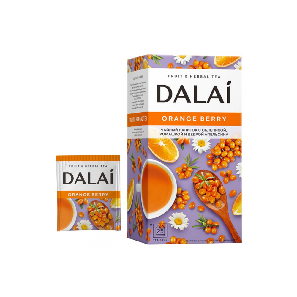 Чайный напиток "Dalai" Orange berry, 25 пакетиков х 1.2 г